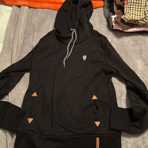 Small black hoodie with pocket